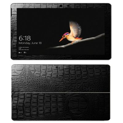 Decalrus - Protective Decal for Microsoft Surface GO (10" Screen) Tablet Crocodile Skin Pattern Texture Skin Skins Decal for case Cover wrap CROmicrosoftSurfacegoBlack