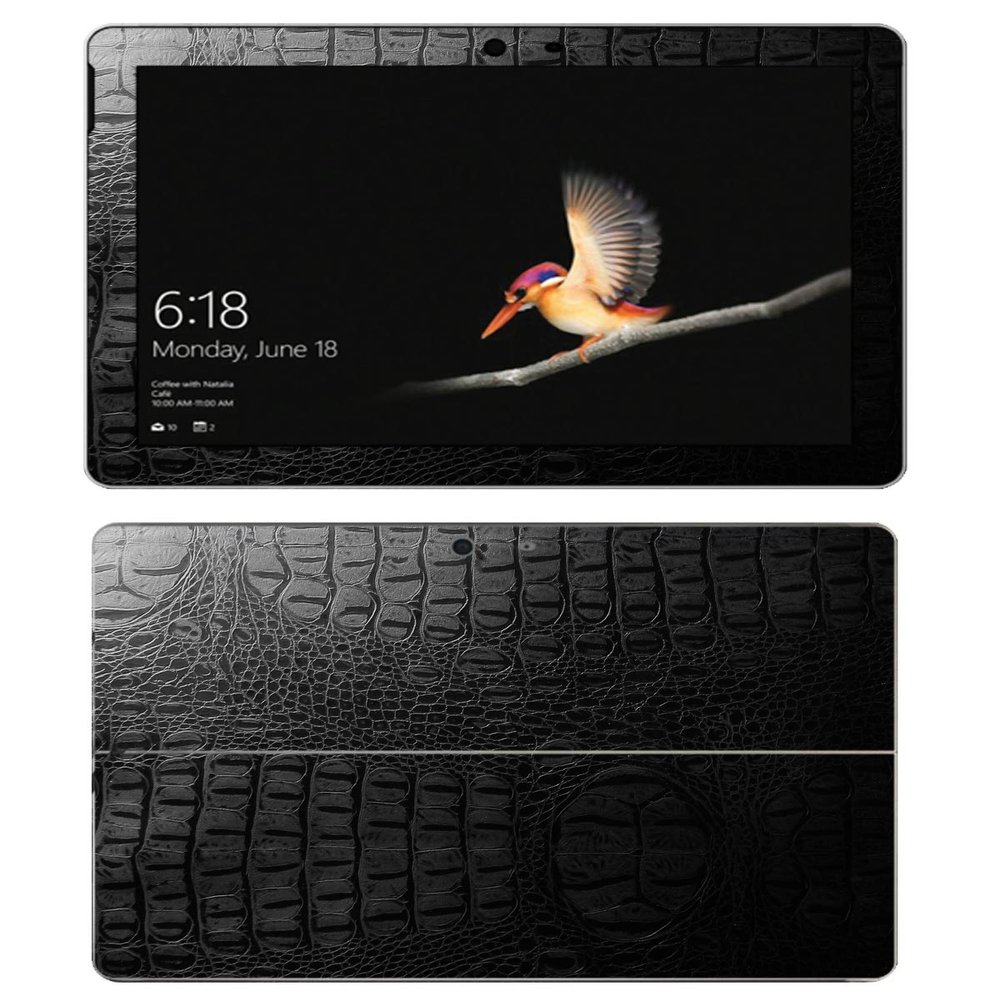 Decalrus - Protective Decal for Microsoft Surface GO (10" Screen) Tablet Crocodile Skin Pattern Texture Skin Skins Decal for case Cover wrap CROmicrosoftSurfacegoBlack