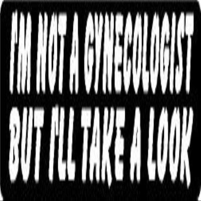 MFX Design I'm Not A Gynecologist But I'll Take A Look Helmet Sticker Decal Hard Hat Sticker Decal Vinyl - Made in USA 3.5 in. x 1 in.