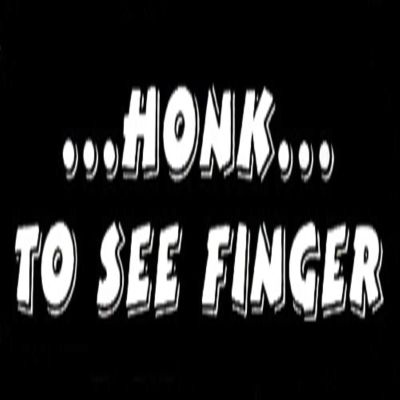 MFX Design Honk to See Finger Helmet Sticker Decal Hard Hat Sticker Decal Laptop Sticker Decal Toolbox Sticker Decal Vinyl - Made in USA 3.5 in. x 1 in.
