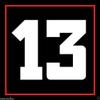 MFX Design Number 13 Helmet Sticker Decal Flag Hard Hat Sticker Decal Vinyl - Made in USA 2 in. x 2 in. view 1
