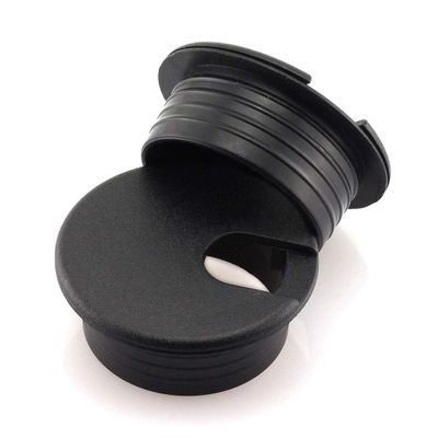HJ Garden 2pcs 2 inch Desk Wire Cord Cable Grommets Hole Cover for Office PC Desk Cable Cord Organizer Plastic Cover Black