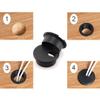 HJ Garden 2pcs 2 inch Desk Wire Cord Cable Grommets Hole Cover for Office PC Desk Cable Cord Organizer Plastic Cover Black view 3