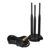 Eightwood 2.4GHz 5GHz Dual Band WiFi Antenna, 3 RP-SMA Connector WiFi 6 Antenna Magnetic Base for PC Desktop Computer, PCIe Network Card, Wireless Router, Mobile Hotspot view 2