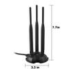 Eightwood 2.4GHz 5GHz Dual Band WiFi Antenna, 3 RP-SMA Connector WiFi 6 Antenna Magnetic Base for PC Desktop Computer, PCIe Network Card, Wireless Router, Mobile Hotspot view 3