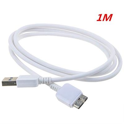 ABLEGRID 1M White USB3.0 Data Cable Cord for Samsung D3 Station 2TB External Hard Disk Drive