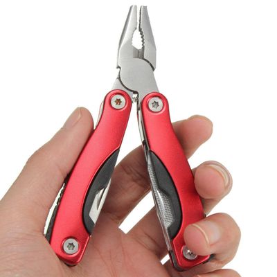 yan 9in1 Outdoor Survival Stainless Steel Multi Tool Plier Portable Camping Kit Red