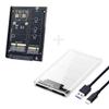 ChenYang MSATA  M.2 NGFF SATA SSD 2 in 1 Combo JBOD Adapter with 2.5" USB C Hard Drive Enclosure view 1
