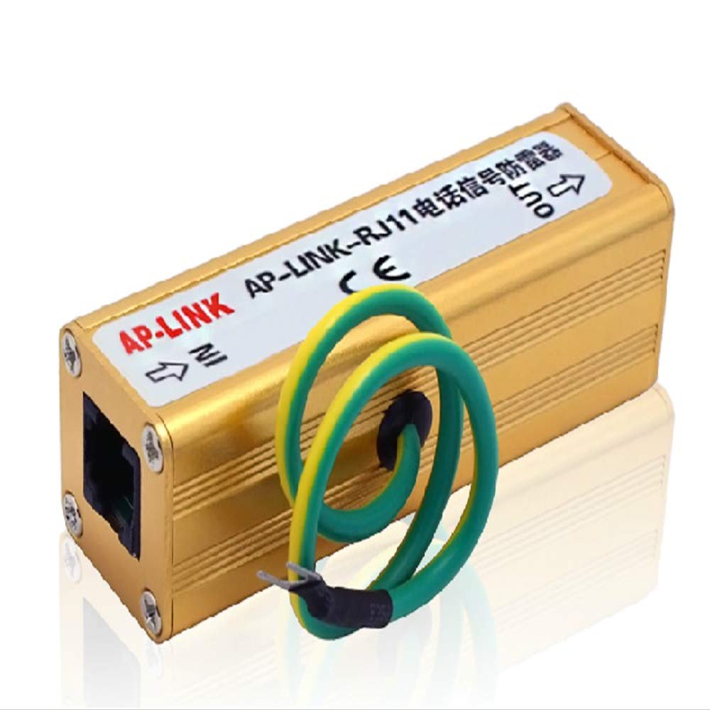 Tekit Telephone Fax RJ-11 RJ11 Surge Protector Thunder Lightning Arrester Protection Device RJ11 Surge Protection SPD,Telecom RJ11 Telephone Modem Surge Protector Thunder Arrester (2#)