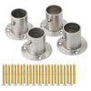 Pxyelec Stainless Steel Closet Rod Flange Holder, Pack of 4 view 1