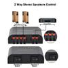 A ADWITS 2-Channel Speaker Switcher Selector Box with Terminal Claps 150W RMS per Channel, Black view 4