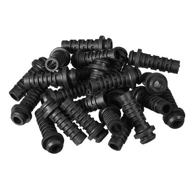uxcell 20pcs 5mm Inner Dia PVC Strain Cord Boot Protector Power Tool Hose Black