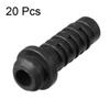 uxcell 20pcs 5mm Inner Dia PVC Strain Cord Boot Protector Power Tool Hose Black view 2