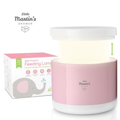 Little Martins Baby Night Light - USB Rechargeable Nursery Feeding LED Lamp - Adjustable Brightness & Cool White/Warm Yellow Two Color Modes (Pink, Limited Edition)