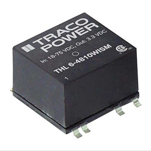 TRACOPOWER THL 6-2423WISM Isolated Board Mount DC/DC Converter, 2 Output, 6 W, 15 V, 200 mA, -15 V, 200 mA