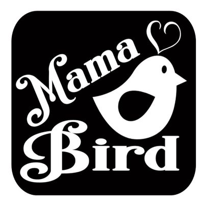 Mama Bird TP009 Vinyl 6" Decal Sticker Pregnant Baby on Board mom Motherhood