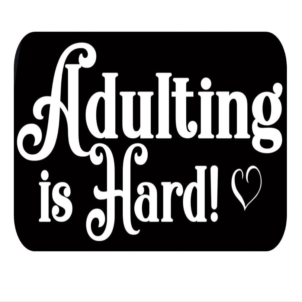 Adulting is Hard TP018 Vinyl 8" Decal Sticker Pregnant Baby on Board mom Motherhood