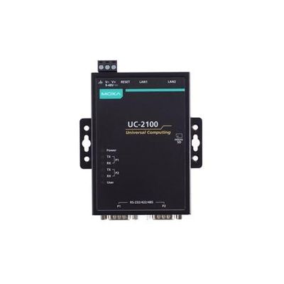 Moxa UC-2112-T-LX Compact RISC-Based Embedded Computer with 1GHz Processor, 2 Serial Ports, 2 LAN Ports (1 Gb Ethernet), Micro SD Card Socket and -40 to 75C op Temp.