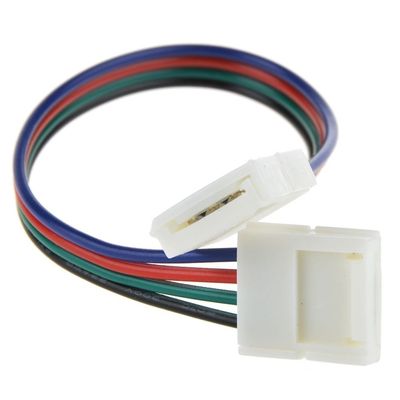 yan 10-Pack 10mm Solderless 4-Wire Connector Clip for 5050 RGB LED Strip Light Power