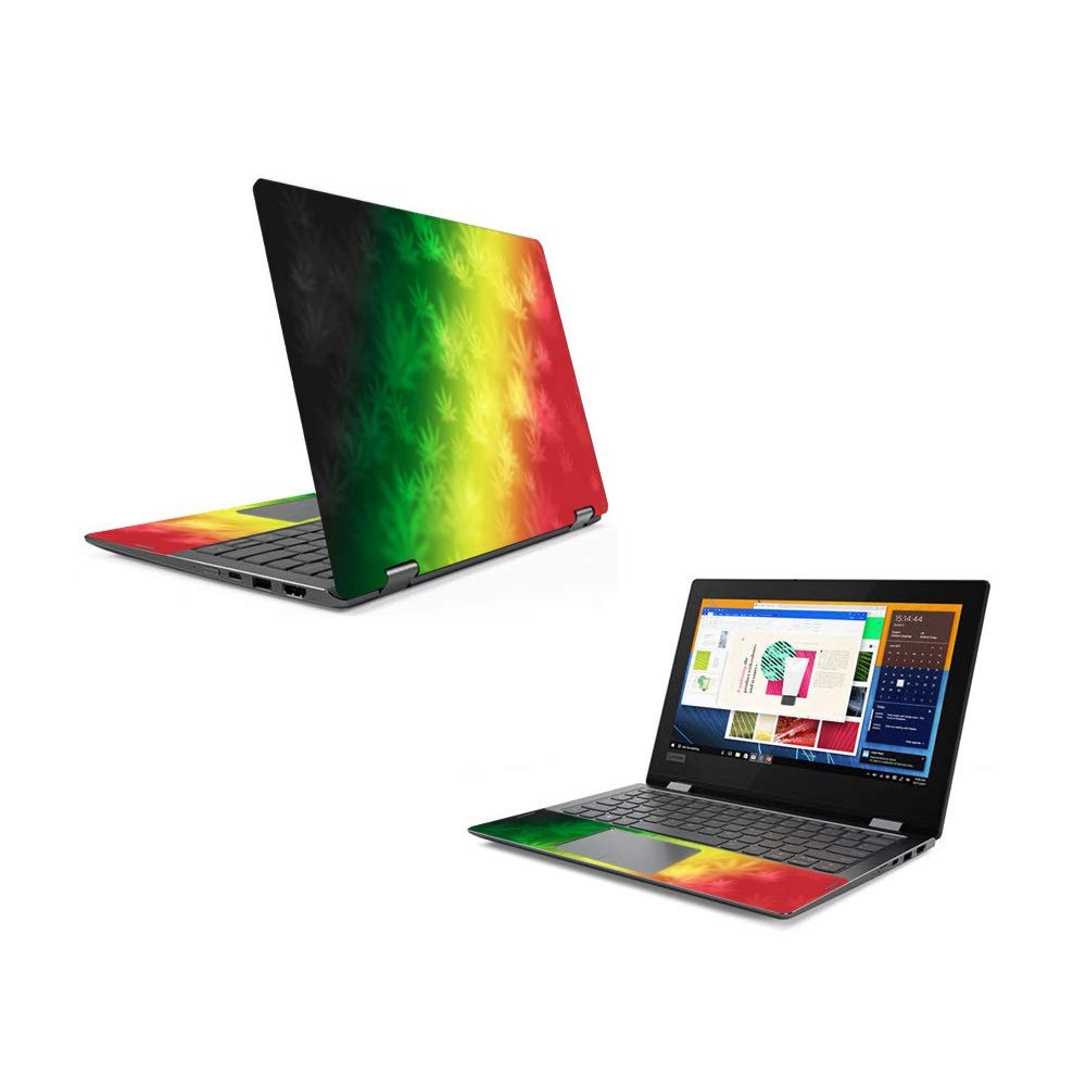 MightySkins Skin Compatible with Lenovo Flex 6 11" (2018) - Rasta Rainbow | Protective, Durable, and Unique Vinyl Decal wrap Cover | Easy to Apply, Remove, and Change Styles | Made in The USA