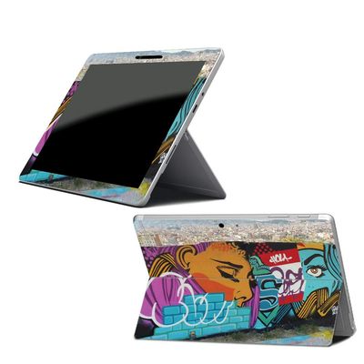 MightySkins Skin Compatible with Microsoft Surface Go - Graffiti Skyline | Protective, Durable, and Unique Vinyl Decal wrap Cover | Easy to Apply, Remove, and Change Styles | Made in The USA