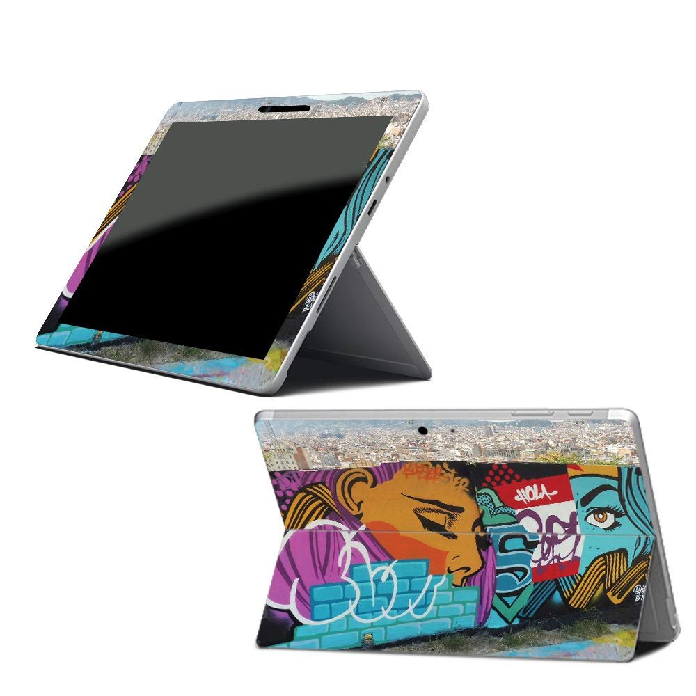 MightySkins Skin Compatible with Microsoft Surface Go - Graffiti Skyline | Protective, Durable, and Unique Vinyl Decal wrap Cover | Easy to Apply, Remove, and Change Styles | Made in The USA
