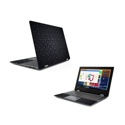 MightySkins Skin Compatible with Lenovo Flex 6 11" (2018) - Black Diamond Plate | Protective, Durable, and Unique Vinyl Decal wrap Cover | Easy to Apply, Remove, and Change Styles | Made in The USA
