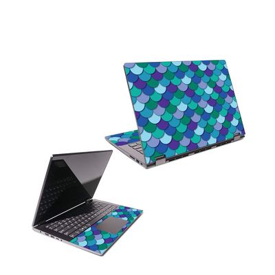 MightySkins Skin Compatible with Lenovo Flex 6 14" (2018) - Blue Scales | Protective, Durable, and Unique Vinyl Decal wrap Cover | Easy to Apply, Remove, and Change Styles | Made in The USA