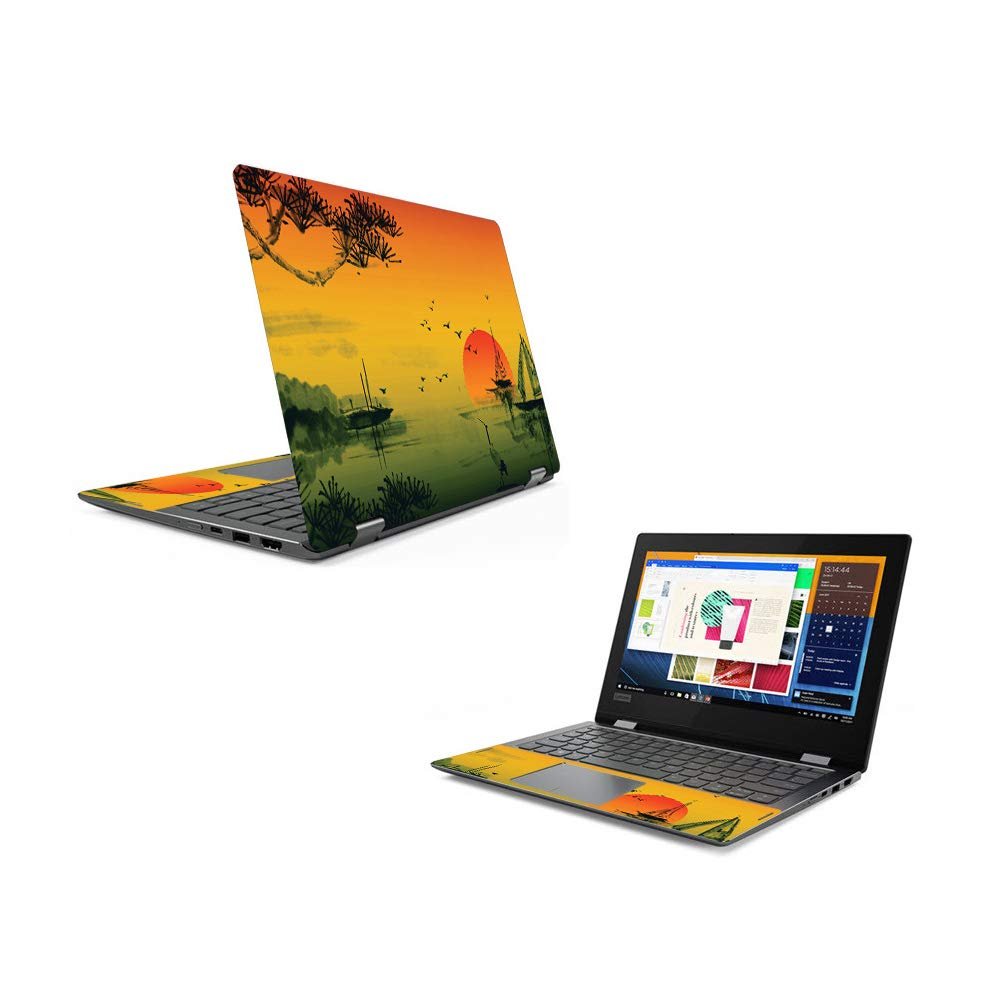 MightySkins Skin Compatible with Lenovo Flex 6 11" (2018) - Japanese Sunset | Protective, Durable, and Unique Vinyl Decal wrap Cover | Easy to Apply, Remove, and Change Styles | Made in The USA