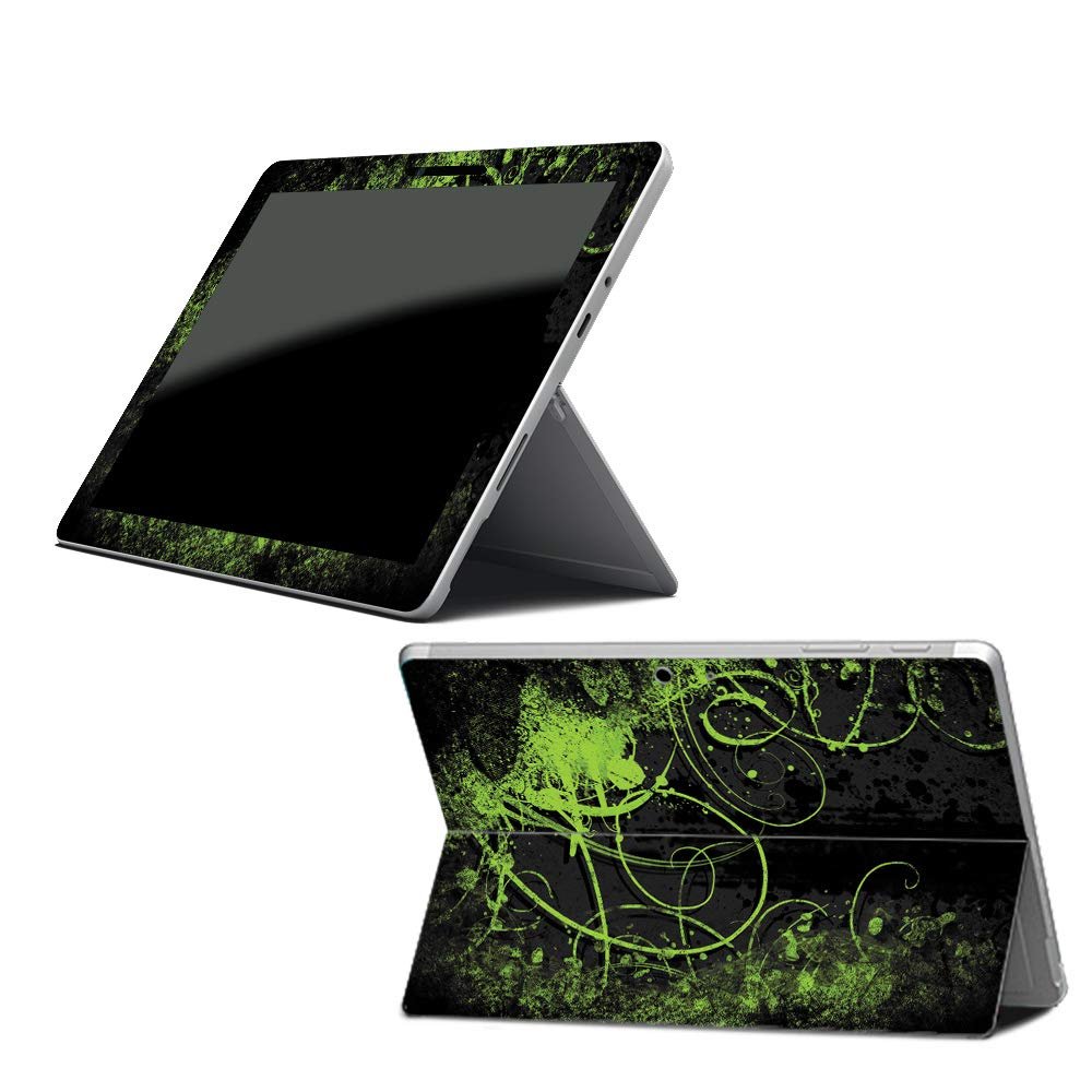 MightySkins Skin Compatible with Microsoft Surface Go - Green Distortion | Protective, Durable, and Unique Vinyl Decal wrap Cover | Easy to Apply, Remove, and Change Styles | Made in The USA