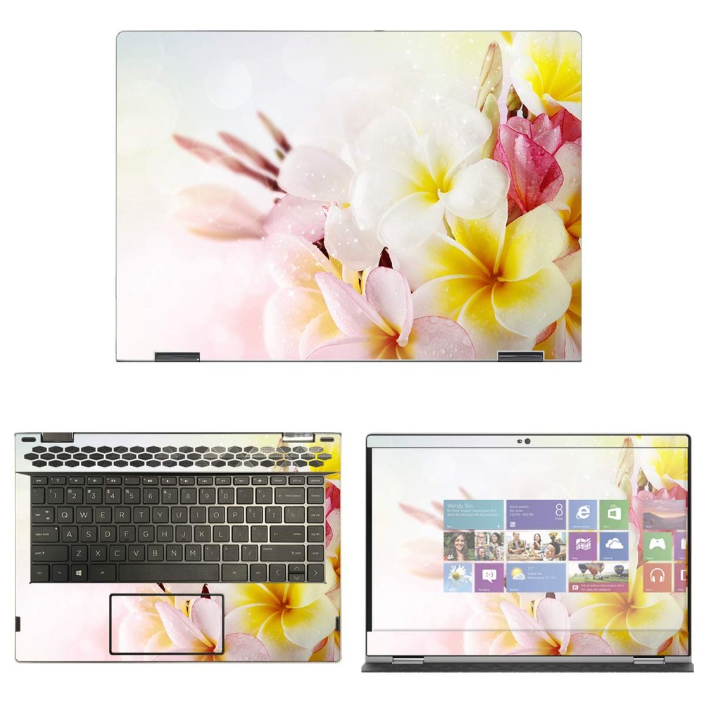 Decalrus - Protective Decal Plumeria Flower Skin Sticker for HP Pavilion 14M-CD0001DX (14" Screen) case Cover wrap HPpavillion14m_CD0001dx-182
