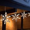 Northlight Twinkling Icicle Snowflake Christmas Lights - Clear - 8.6' White Wire - 100ct view 2