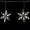 Northlight Twinkling Icicle Snowflake Christmas Lights - Clear - 8.6' White Wire - 100ct view 3
