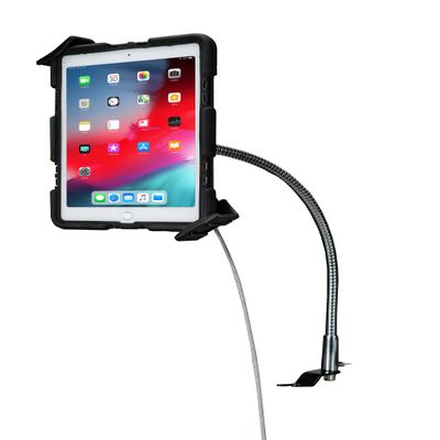 Gooseneck Car Mount CTA Quick-Release Security Gooseneck Car Mount for iPad 10th Gen 10.9" - iPad 7/8/9 Gen 10.2"- Surface Pro 4 - Surface Go 3 - Surface X - Galaxy Tab S3 & More - Black (PAD-QGSCT)