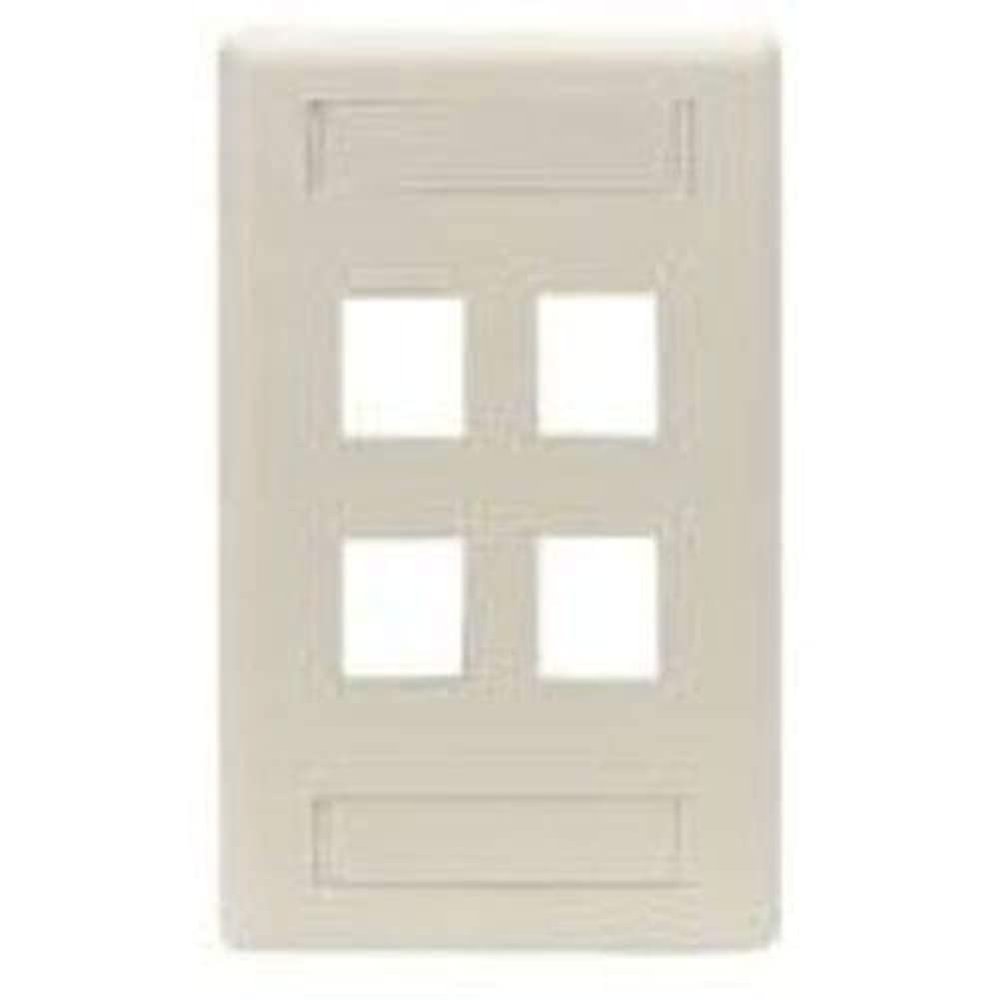 Black Box GigaStation2 4 Socket Network Faceplate - 4 x Socket(s) - Ivory
