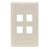 Black Box GigaStation2 4 Socket Network Faceplate - 4 x Socket(s) - Ivory view 1