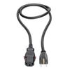 TRIPP LITE Computer Power Cord (NEMA 5-15P to C13 Power Cord), Locking C13 Connector, 10A, 125V, 18AWG, 3 ft. (P006-L03), Black view 2