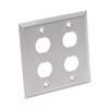 Tripp Lite RJ45 Bulkhead Wall Plate, 4 Cutout, Industrial, Metal - Stainless Steel, IP44, Double Gang, TAA (N206-FP04-IND) view 1