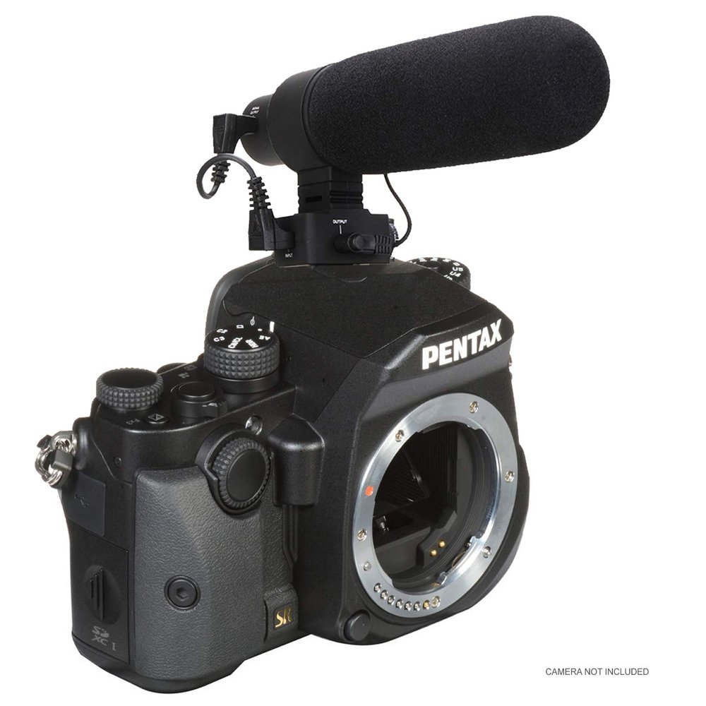 Advanced Super Cardioid Microphone for Pentax K-3 II (Stereo/Shotgun) with Dead Cat Wind Muff