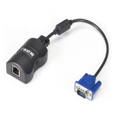 Black Box Wizard Multimedia Extender LP Receiver - 500 ft Range - 1 x Network (RJ-45) - 1 x VGA Out - WUXGA - 1900 x 1200 - Twisted Pair - Category 8