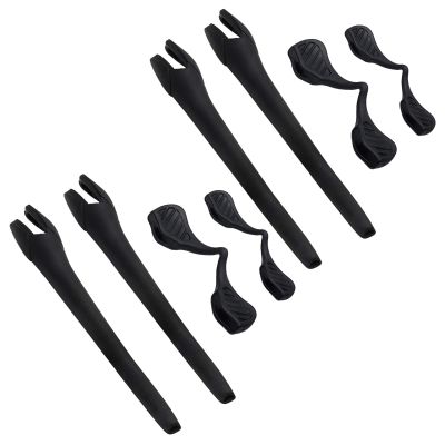 BLAZERBUCK Replacement Sock Kits Earsocks & Nosepieces for Oakley Radar EV Series Sunglasses - Black + Black