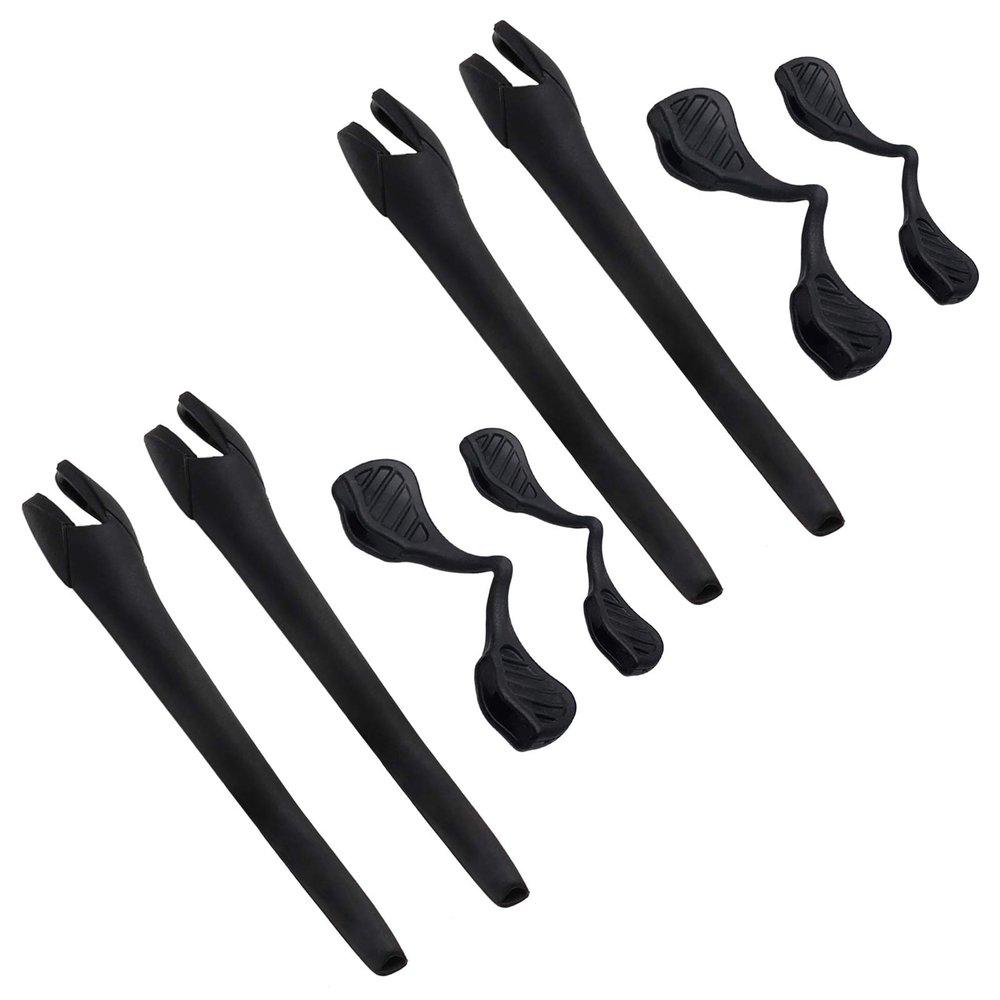 BLAZERBUCK Replacement Sock Kits Earsocks & Nosepieces for Oakley Radar EV Series Sunglasses - Black + Black