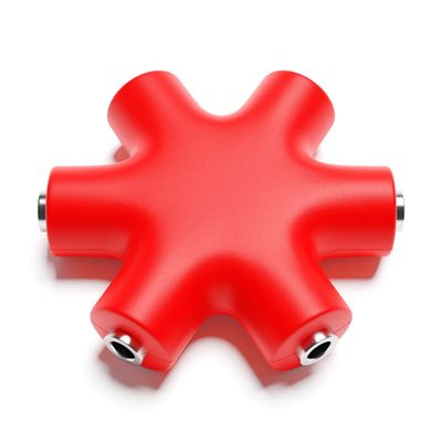 ExcelValley - Mono Patch Cable Splitter - TS 3.5mm 1/8" - Modular Synth Eurorack [Red]