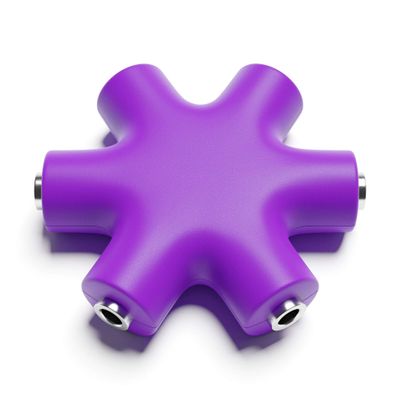 ExcelValley - Mono Patch Cable Splitter - TS 3.5mm 1/8" - Modular Synth Eurorack [Purple]