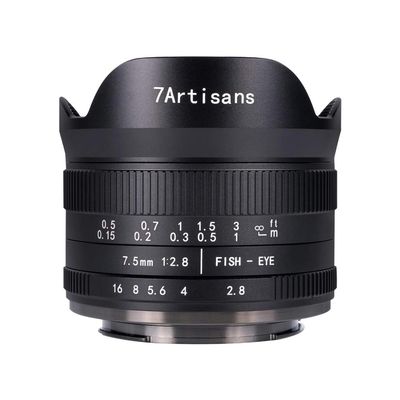 7artisans 7.5mm f2.8 APS-C Manual Fisheye Lens for Compact Mirrorless Cameras Canon EF-M Mount M1 M2 M3 M5 M6 M10