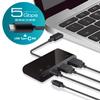 Elecom U3HC-A423P5BK USB Hub, USB Type C, USB 3.1 Gen1 (2 A Female Ports, 2 Type-C Female Ports), Bus Power, USB PD Compatible, Compatible with MacBook, iPad, Surface GO Pro 7, Chromebook, Etc, Black view 1