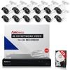 AmSecu Network Video Recorder 1080P UltraHD 4K NVR Kit, (1) 16CH POE NVR & (12) UltraHD 4K 8MP 3.6mm Lens POE Bullet Cameras, Included 4TB Hard Drive, Day and Night Vision IR IP66 Weatherproof H.265 view 1