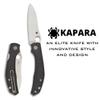Spyderco Kapara Specialty Folding Pocket Knife with 3.58" CPM S30V Premium Stainless Steel Blade and Black Carbon Fiber Handle - PlainEdge - Everyday Carry - C241CFP view 2