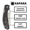 Spyderco Kapara Specialty Folding Pocket Knife with 3.58" CPM S30V Premium Stainless Steel Blade and Black Carbon Fiber Handle - PlainEdge - Everyday Carry - C241CFP view 4