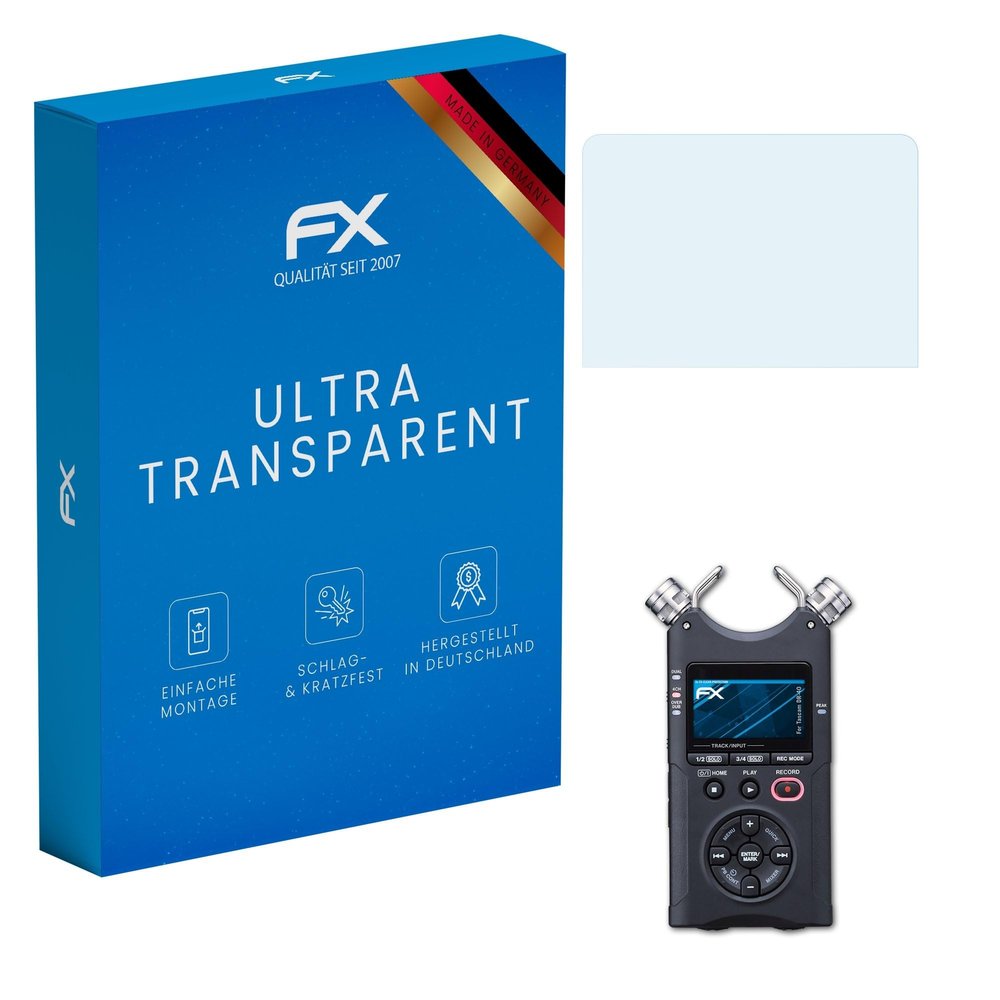 atFoliX Screen Protection Film compatible with Tascam DR-40 Screen Protector, ultra-clear FX Protective Film (3X)